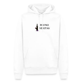 In Vino Veritas Wine Lovers Wine Saying Red Wine - Sweat à capuche Premium bio Homme - blanc - Devant - Nico (187cm)