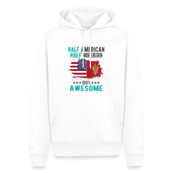 Halb Amerikaner Halb Montenegriner - Männer Premium Bio Hoodie - Weiß - Vorne - Nico (187cm)