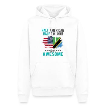 Halb Amerikaner Halb Tansanier - Männer Premium Bio Hoodie - Weiß - Vorne - Nico (187cm)