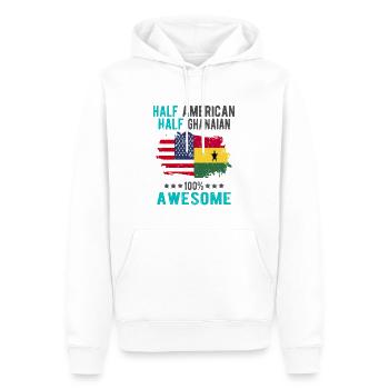 Halb Amerikaner Halb Ghanese - Männer Premium Bio Hoodie - Weiß - Vorne - Nico (187cm)
