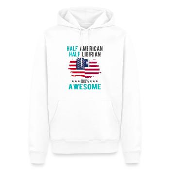 Halb Amerikaner Halb Libyer - Männer Premium Bio Hoodie - Weiß - Vorne - Nico (187cm)