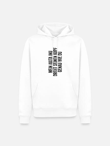 Akita Inu - Männer Premium Bio Hoodie - Weiß