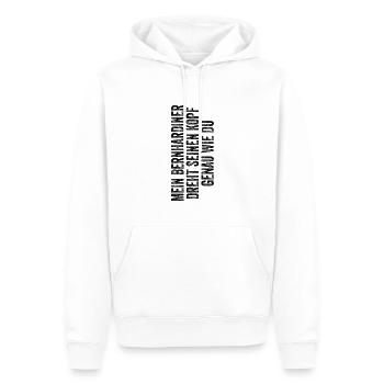 Bernhardiner - Männer Premium Bio Hoodie - Weiß - Vorne - Nico (187cm)