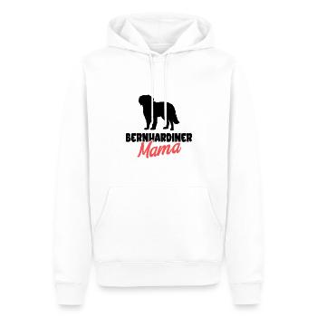 Saint Bernard - Men’s Premium Organic Hoodie - white - Front - Nico (187cm)