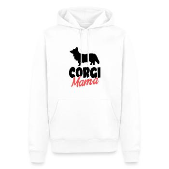 Corgi - Männer Premium Bio Hoodie - Weiß - Vorne - Nico (187cm)