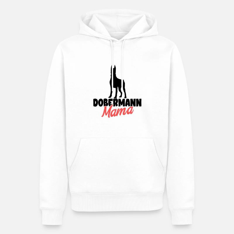 Dobermann - Männer Premium Bio Hoodie - Weiß