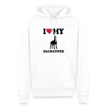 Dobermann - Männer Premium Bio Hoodie - Weiß - Vorne - Nico (187cm)