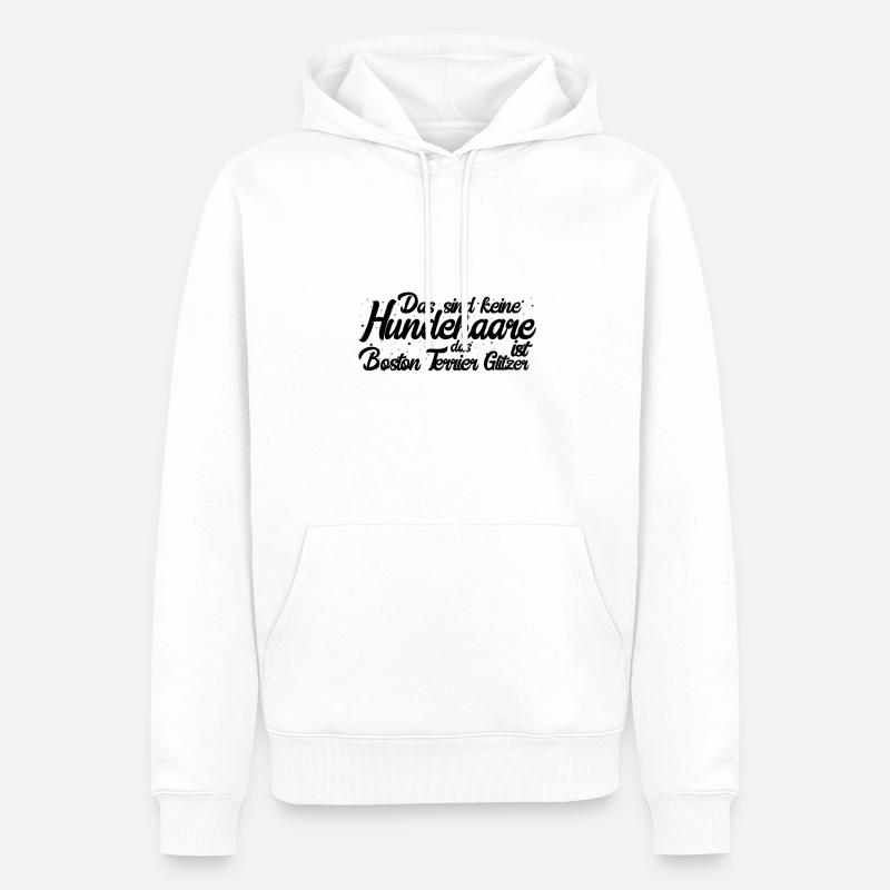 Boston Terrier - Männer Premium Bio Hoodie - Weiß