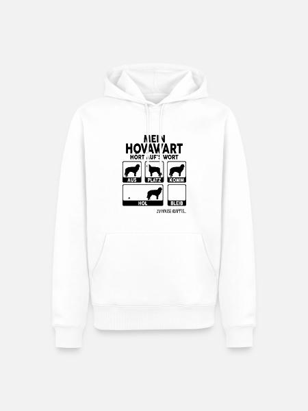 Hovawart - Männer Premium Bio Hoodie - Weiß