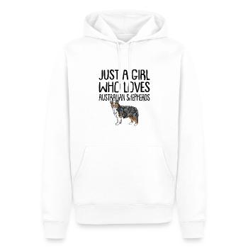 Berger australien - Sweat à capuche Premium bio Homme - blanc - Devant - Nico (187cm)