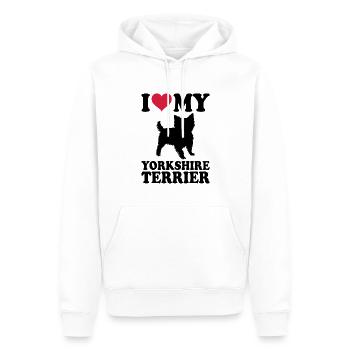 Yorkshire Terrier - Männer Premium Bio Hoodie - Weiß - Vorne - Nico (187cm)