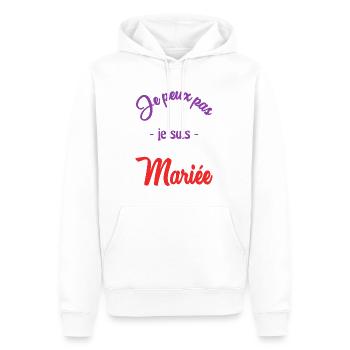 MARIEE. FUTURE MARIEE - Sweat à capuche Premium bio Homme - blanc - Devant - Nico (187cm)