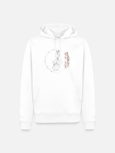 Venus Whisper - Männer Premium Bio Hoodie - Weiß