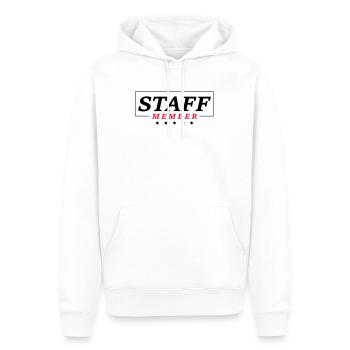 staff member - Sweat à capuche Premium bio Homme - blanc - Devant - Nico (187cm)