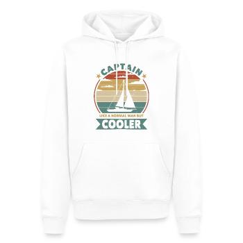 Captain like a normal man but cooler - Männer Premium Bio Hoodie - Weiß - Vorne - Nico (187cm)