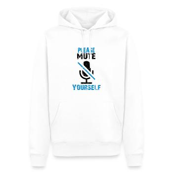 Teacher asks for silence in classroom and class - Men’s Premium Organic Hoodie - white - Front - Nico (187cm)