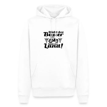 Bauerndemo Landwirtschaft Bauern Protest Sprüche - Männer Premium Bio Hoodie - Weiß - Vorne - Nico (187cm)