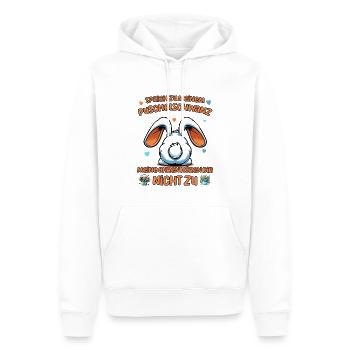 Osterhase zu Ostern will Ostereier suchen - Hasen - Männer Premium Bio Hoodie - Weiß - Vorne - Nico (187cm)