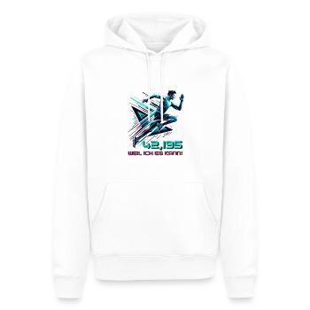 Marathon Sprüche Marathonläufer Geschenk - Männer Premium Bio Hoodie - Weiß - Vorne - Nico (187cm)