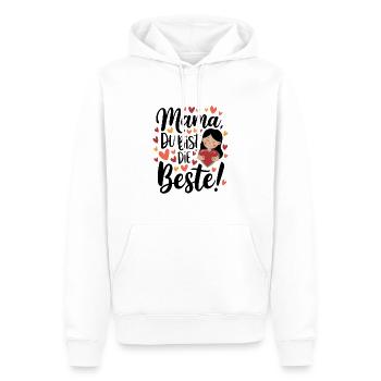 Mama, du bist die Beste Mutter Mutti Geschenk - Männer Premium Bio Hoodie - Weiß - Vorne - Nico (187cm)