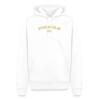 Stockholm 1252 - Männer Premium Bio Hoodie - Weiß - Vorne - Nico (187cm)