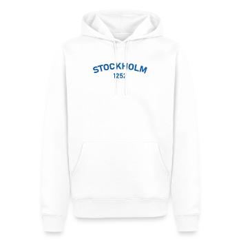 Stockholm 1252 - Männer Premium Bio Hoodie - Weiß - Vorne - Nico (187cm)