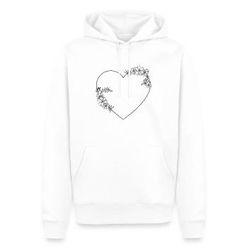 Rahmen Herz - Männer Premium Bio Hoodie - Weiß - Vorne - Nico (187cm)
