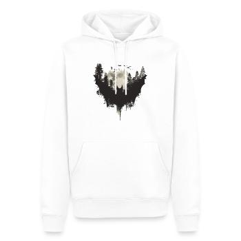 Bat Animal Lover Nature Rainforest Jungle - Men’s Premium Organic Hoodie - white - Front - Nico (187cm)