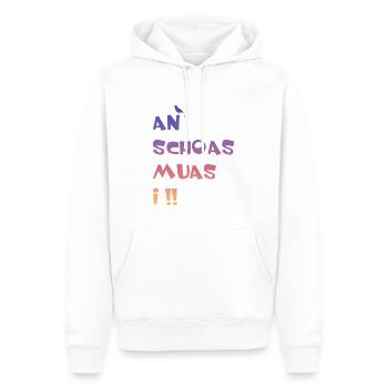 An Scheiss muas i. An Schoas muas i - Männer Premium Bio Hoodie - Weiß - Vorne - Nico (187cm)