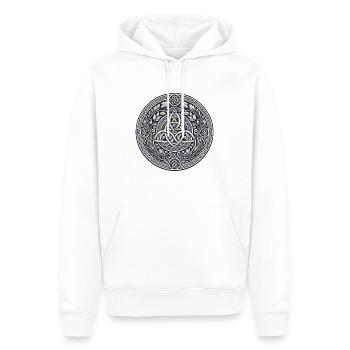 Rond celte 1 - Sweat à capuche Premium bio Homme - blanc - Devant - Nico (187cm)