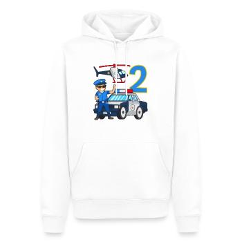 2 Geburtstag Polizei Auto 2 Jahre alt Polizist - Männer Premium Bio Hoodie - Weiß - Vorne - Nico (187cm)