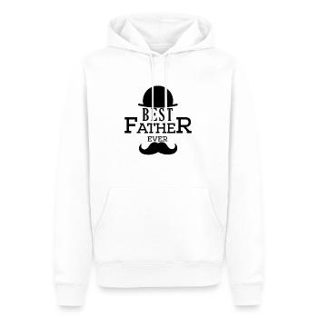 Best father ever - Sweat à capuche Premium bio Homme - blanc - Devant - Nico (187cm)
