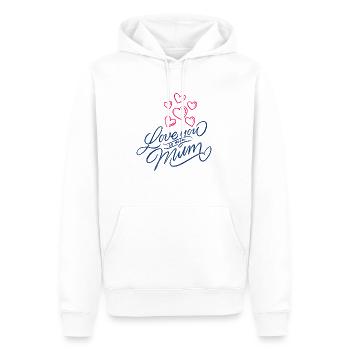 Ich hab dich lieb, Mama - Männer Premium Bio Hoodie - Weiß - Vorne - Nico (187cm)