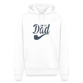 Liebe Papa - Männer Premium Bio Hoodie - Weiß - Vorne - Nico (187cm)