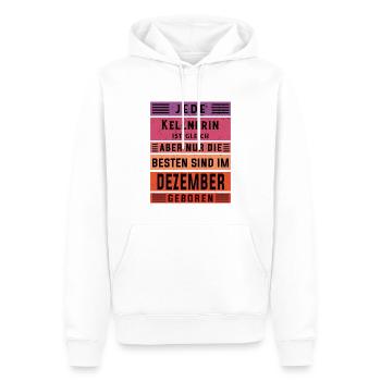 Gastronom-Wirt Geburtstag Dezember geboren - Männer Premium Bio Hoodie - Weiß - Vorne - Nico (187cm)