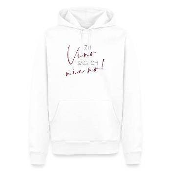 Zu Vino sag ich nie no! - Männer Premium Bio Hoodie - Weiß - Vorne - Nico (187cm)