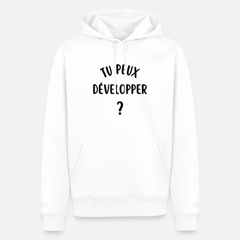 tu peux développer - Sweat à capuche Premium bio Homme - blanc