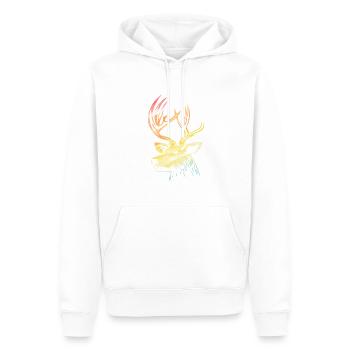 Deer Head Deer Head Rainbow Colorful - Men’s Premium Organic Hoodie - white - Front - Nico (187cm)
