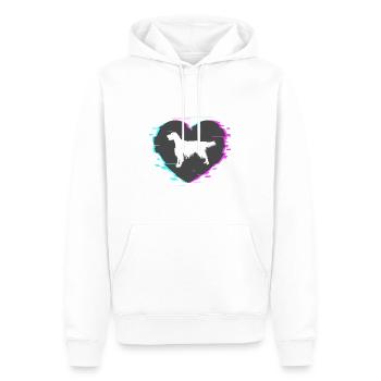 English Setter im Herz mit Retro Look - Männer Premium Bio Hoodie - Weiß - Vorne - Nico (187cm)