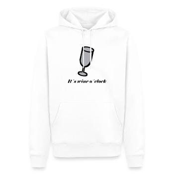 Wine Time Clock White Wine Gift Idea - Men’s Premium Organic Hoodie - white - Front - Nico (187cm)