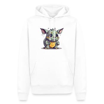 Ourko le streum - Sweat à capuche Premium bio Homme - blanc - Devant - Nico (187cm)