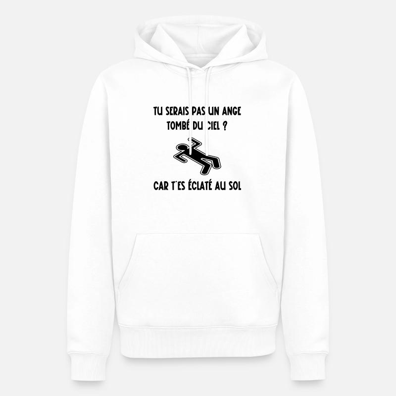 éclaté au sol - Sweat à capuche Premium bio Homme - blanc