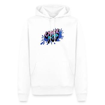 Cyber Pop - Vibrant Y2K Streetwear Aesthetic - Men’s Premium Organic Hoodie - white - Front - Nico (187cm)