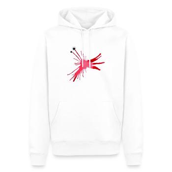 MonstRumms Nr.16 - Männer Premium Bio Hoodie - Weiß - Vorne - Nico (187cm)