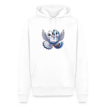 Turteltauben 1 - Männer Premium Bio Hoodie - Weiß - Vorne - Nico (187cm)