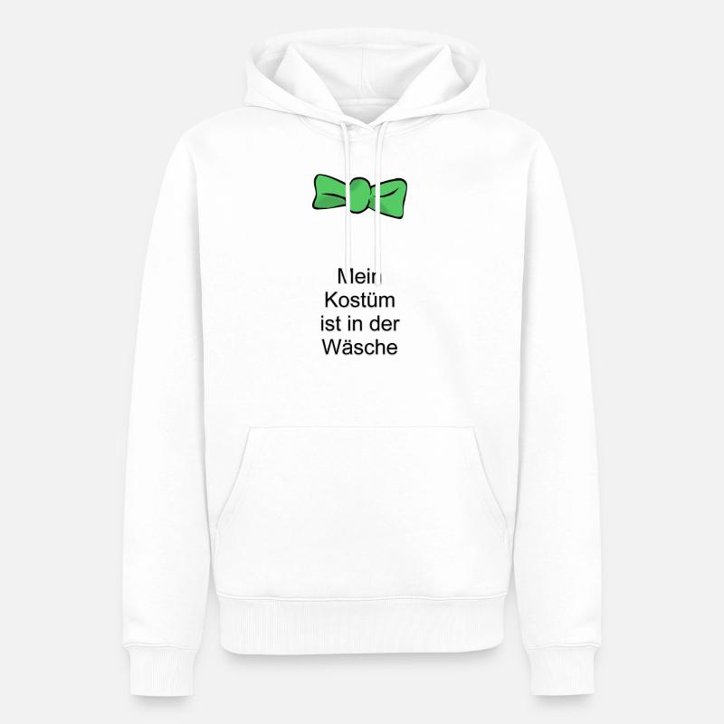 Fasching Fliege - Männer Premium Bio Hoodie - Weiß