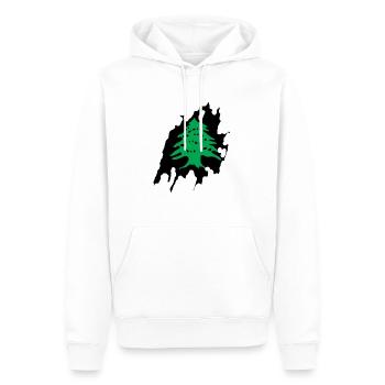 Atlaszeder - Männer Premium Bio Hoodie - Weiß - Vorne - Nico (187cm)