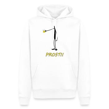 Prost, Party, Saufen, lustiges Tshirt - Männer Premium Bio Hoodie - Weiß - Vorne - Nico (187cm)