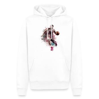 Basketball Basketteur Joueur Sport Splash Coloré - Sweat à capuche Premium bio Homme - blanc - Devant - Nico (187cm)