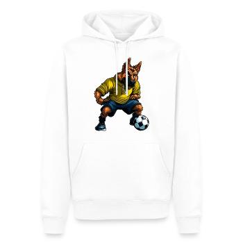 Schäferhunde Fussball - Männer Premium Bio Hoodie - Weiß - Vorne - Nico (187cm)